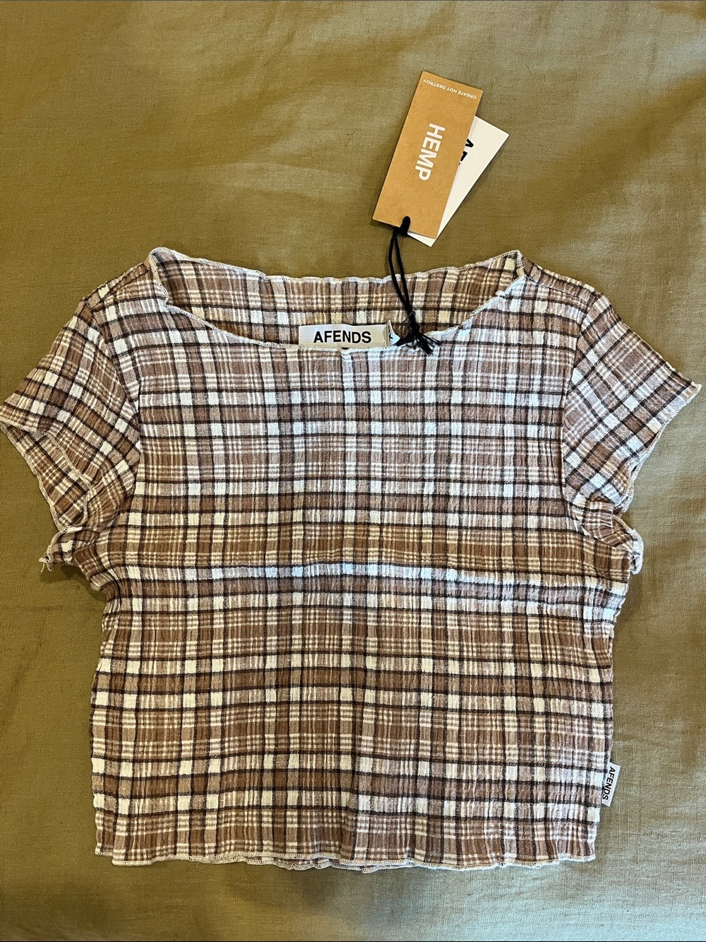 AFENDS Darcy Seersucker Top